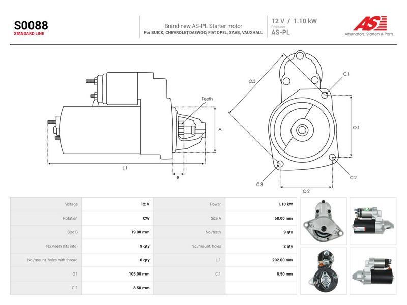 Starter, AS-PL S0088