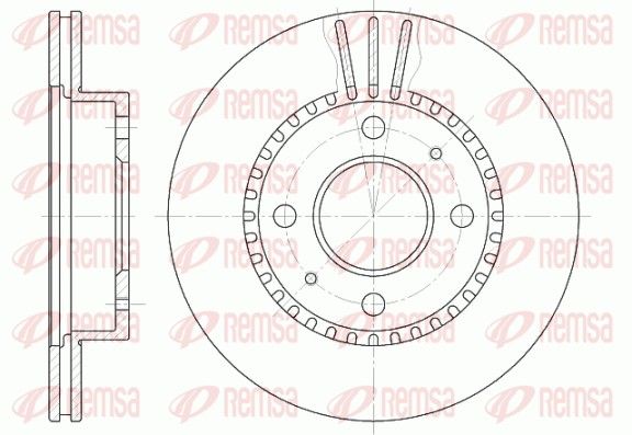 REMSA NISSAN диск тормозной передний ALMERA 1.4I 16V