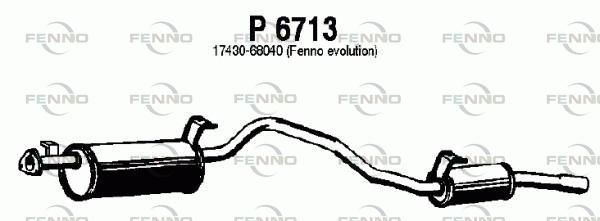 FENNO hátsó hangtompító P6713