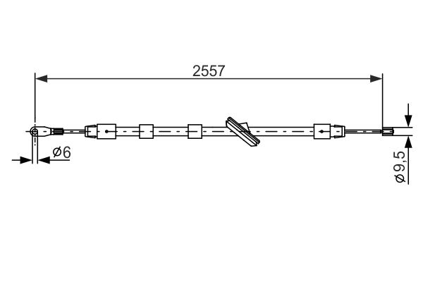 BOSCH Trekkabel, parkeerrem 1 987 477 896