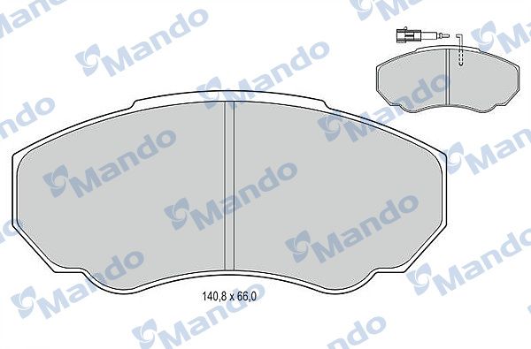 Комплект гальмівних накладок, дискове гальмо, Mando MBF015029