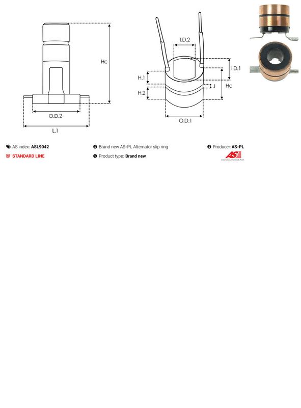 AS-PL ASL9042 Slip Ring, alternator