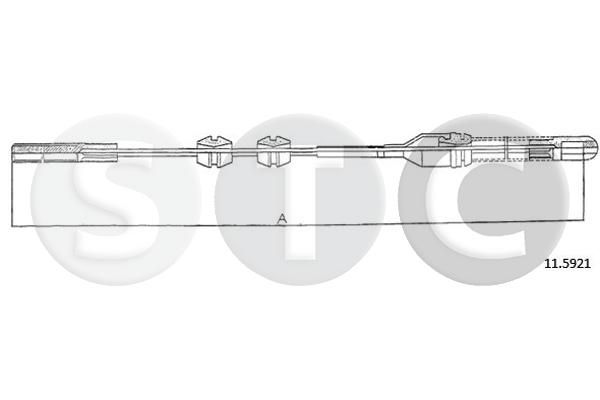 STC huzal, rögzítőfék T482495