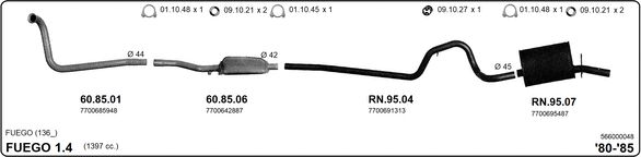 ABGASANLAGE IMASAF 566000048