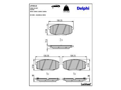 DELPHI LP3513 Brake Pad Set, disc brake