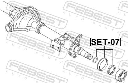 Підшипник, приводний вал, Febest SET-007