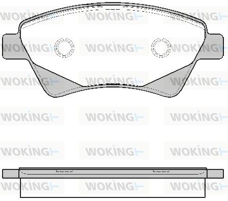 Комплект гальмівних накладок, дискове гальмо, Woking P876320