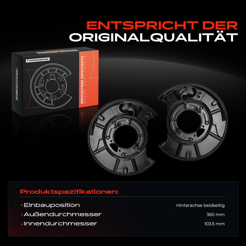 Frankberg 5481FB0032593 Splash Guard, brake disc