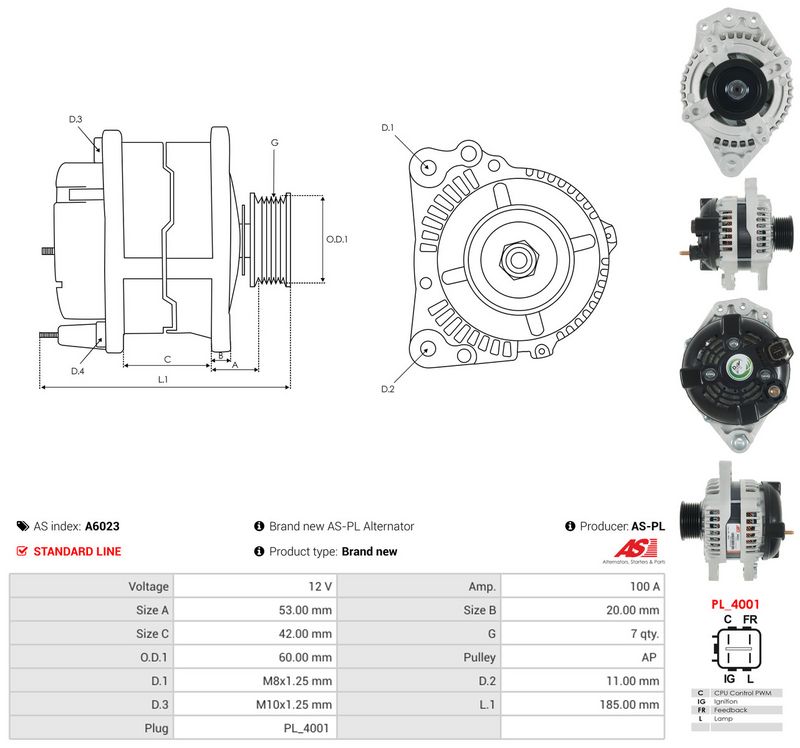 Generaator, AS-PL A6023