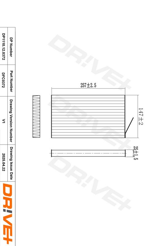 Filtru, aer habitaclu DP1110.12.0372 Dr!ve+