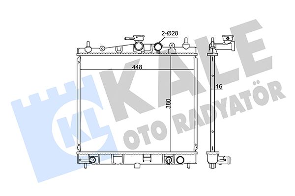 KALE NISSAN радиатор охлаждения Micra III 1.2/1.4 03-