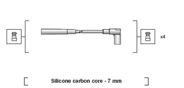 MAGNETI MARELLI gyújtókábelkészlet 941318111236