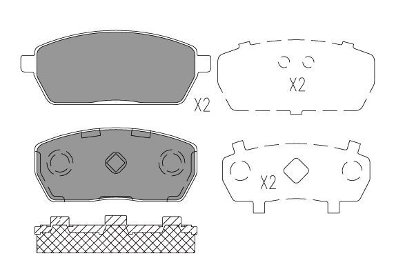 KAVO PARTS Remblokkenset, schijfrem KBP-8529