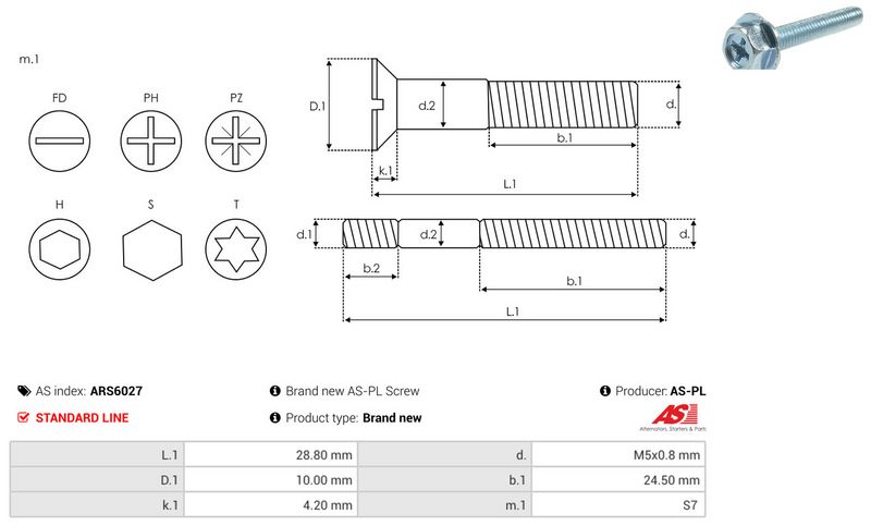 AS-PL ARS6027 Repair Set, alternator