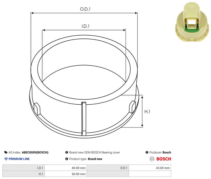AS-PL ABEC0009(BOSCH) Protective Cap, alternator