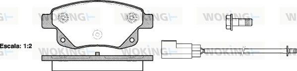 Колодки тормозные диск. задн. (пр-во Remsa) Ford Tourneo connect 1.8 02-13,Ford Transit 2.2 06-14 (P13523.02) WOKING