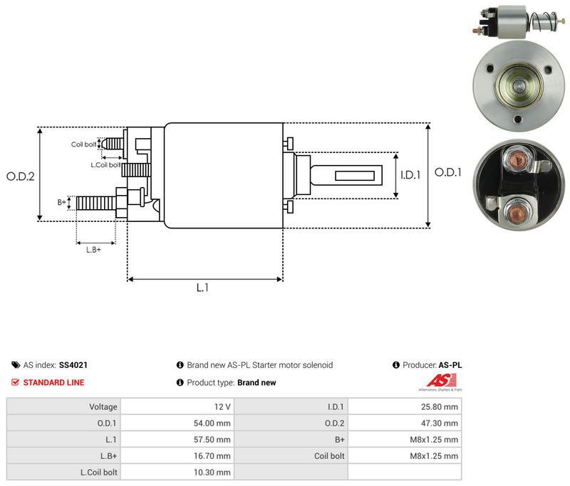 Magnetlülitus, starter, AS-PL SS4021