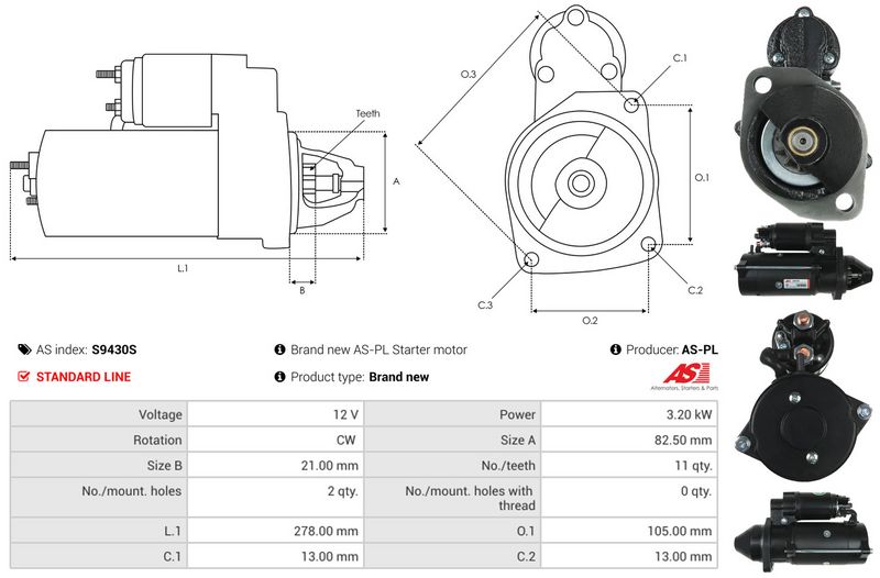 AS-PL S9430S Starter