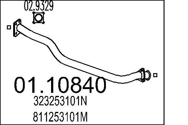 MTS kipufogócső 01.10840