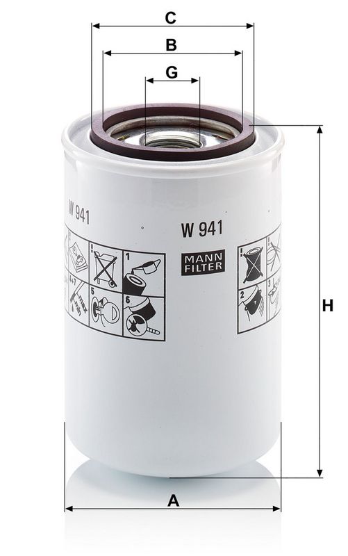 Hüdraulikafilter, automaatkäigukast, MANN-FILTER W 941