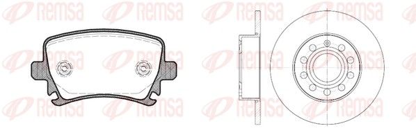 Комплект гальм на A3, Caddy, Eos, Golf, Jetta, Leon, Octavia, Scirocco, Superb, Touran