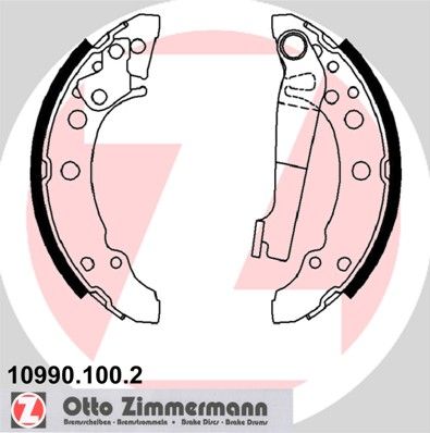 Комплект гальмівних колодок, Zimmermann 10990.100.2