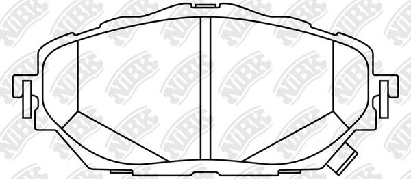 Комплект гальмівних накладок, дискове гальмо, Nibk PN1858