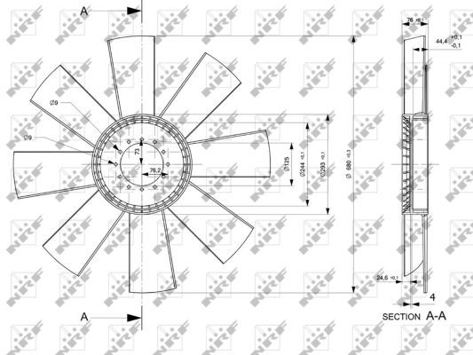 NRF 49800 Fan Wheel, engine cooling