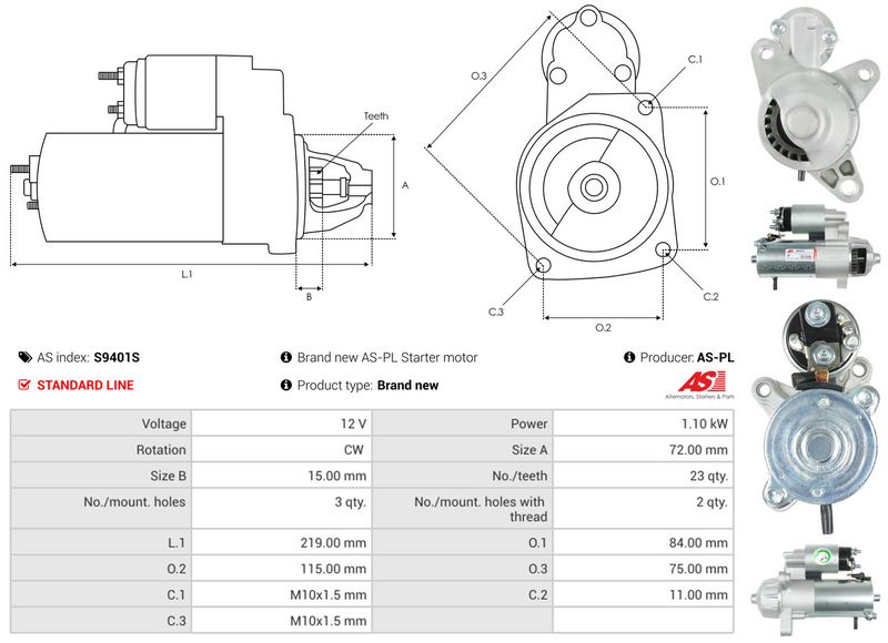 AS-PL S9401S Starter