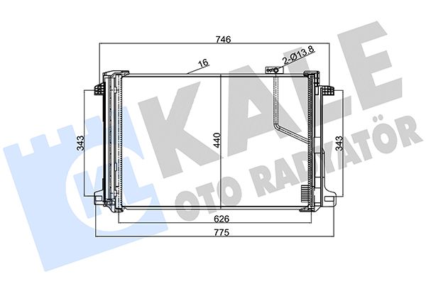 KALE Mercedess Радиатор кондиционера конденсатор W204/212