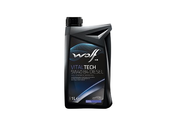 Моторна олива, 1л, WOLF VITALTECH 5W-40 B4 DIESEL 1л, Wolf 8333903