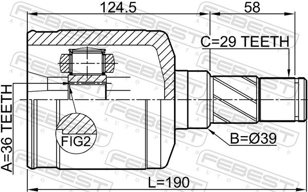 FEBEST 0211-Z50LH Joint Kit, drive shaft