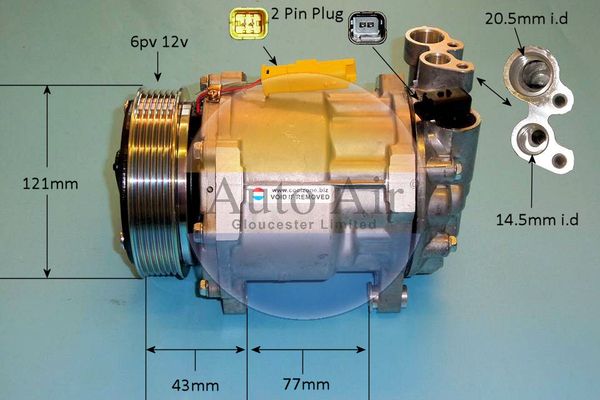 Auto Air Gloucester 14-1314R Compressor, air conditioning