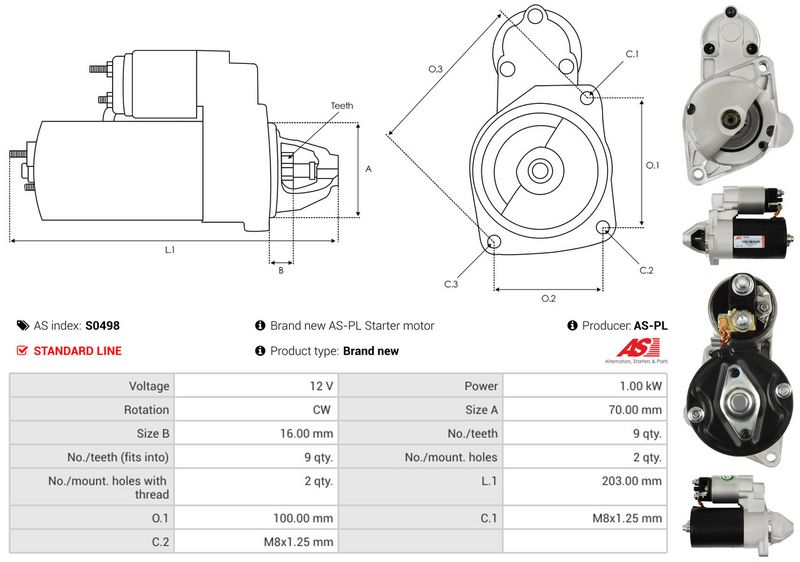 AS-PL S0498 Starter