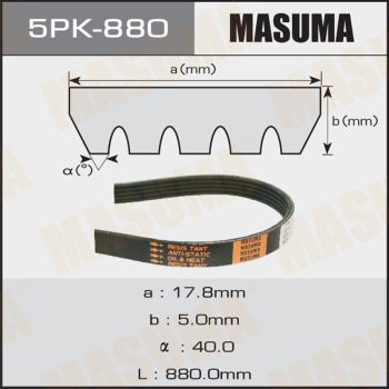 Поліклиновий ремінь, Masuma 5PK880