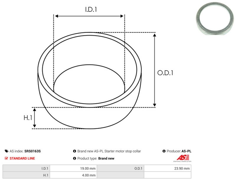 AS-PL SRS0163S Repair Kit, starter