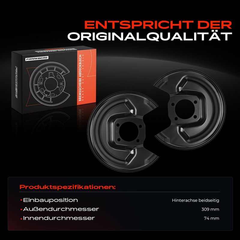 Frankberg 5481FB0029710 Splash Guard, brake disc