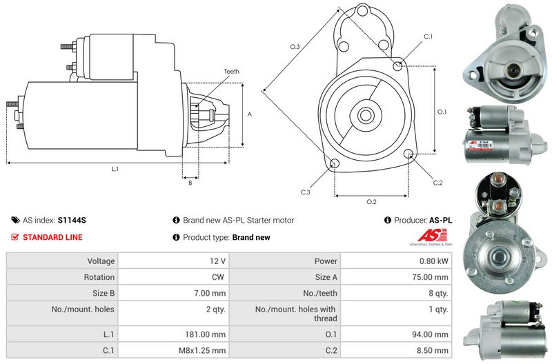 AS-PL S1144S Starter