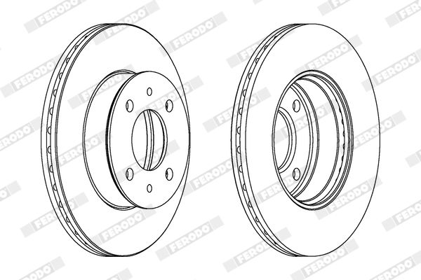 FERODO Remschijf DDF1632C
