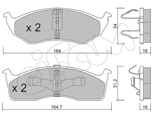 Set placute frana,frana disc 822-356-1 CIFAM