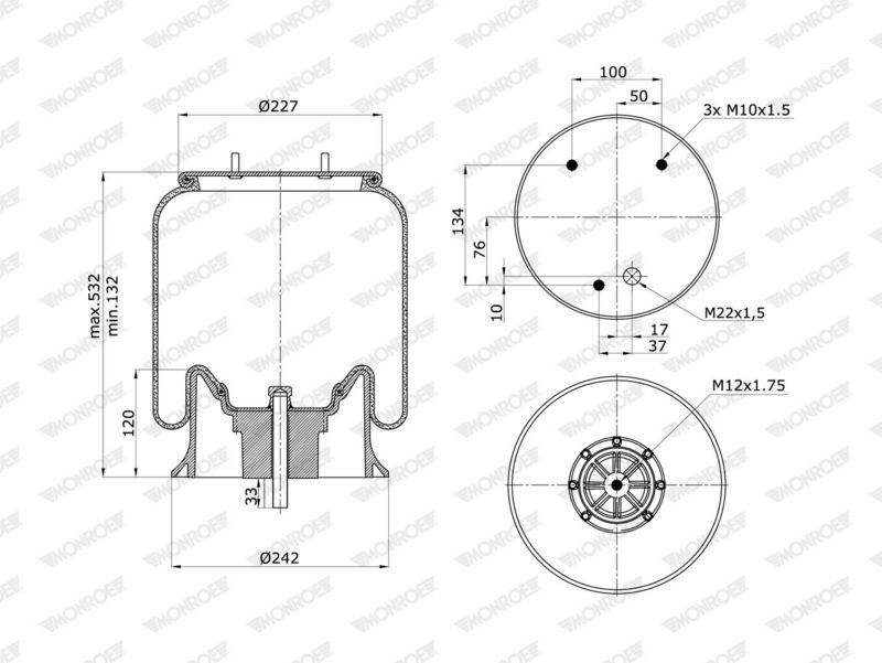 Mech, pneumatické odpružení ASP3042