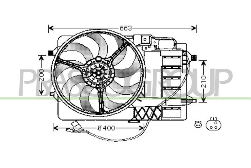 PRASCO ventilátor, motorhűtés MN304F001