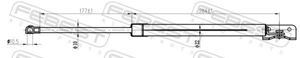 FEBEST 04117-003 Gas Spring, boot/cargo area