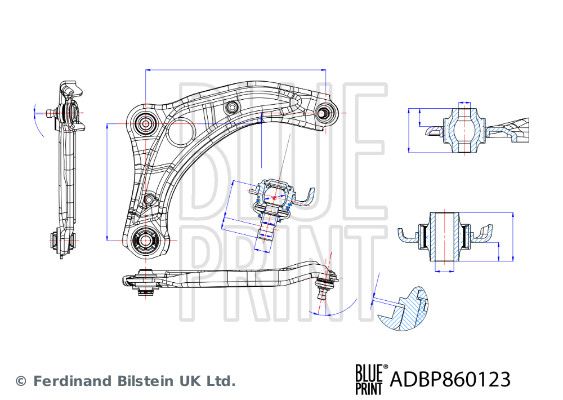 BLUE PRINT ADBP860123 Control/Trailing Arm, wheel suspension