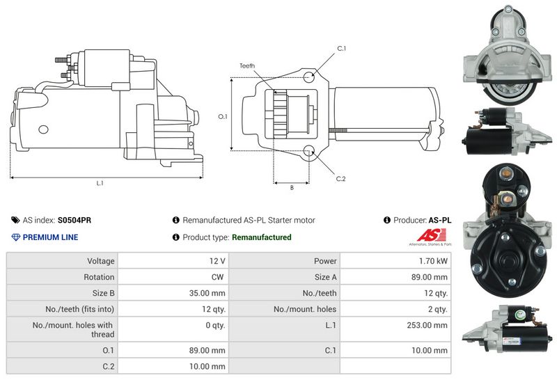 AS-PL S0504PR Starter
