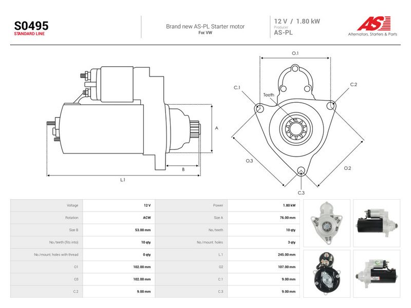 Starter, AS-PL S0495