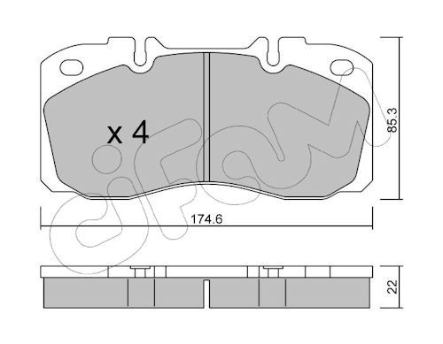 Set placute frana,frana disc 822-268-0 CIFAM