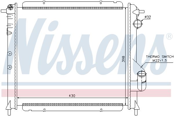 NISSENS 63892 Radiator, engine cooling