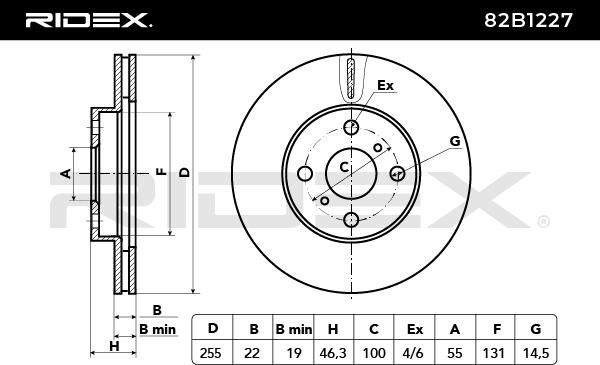 спирачен диск RIDEX