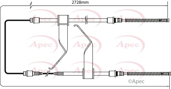 APEC Cable Pull, parking brake CAB1173